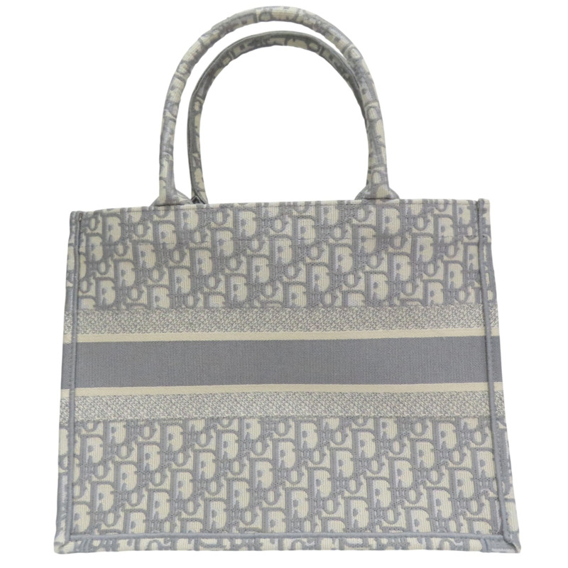 白灰色 提花帆布 Book 手提包【Dior 迪奧】 M1296ZRIW-1