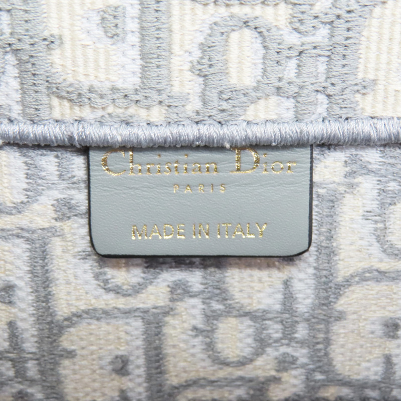 白灰色 提花帆布 Book 手提包【Dior 迪奧】 M1296ZRIW-5