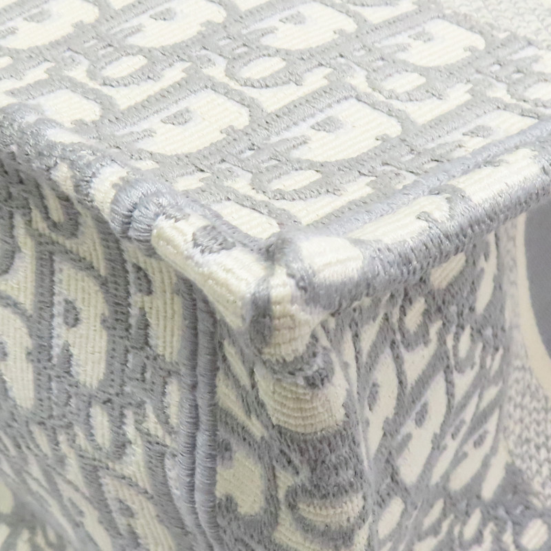 白灰色 提花帆布 Book 手提包【Dior 迪奧】 M1296ZRIW-10