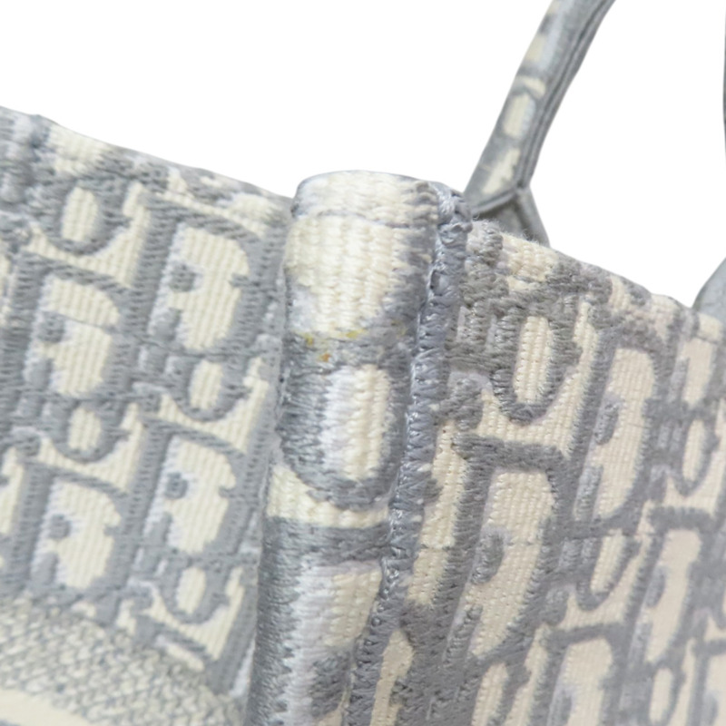 白灰色 提花帆布 Book 手提包【Dior 迪奧】 M1296ZRIW-12