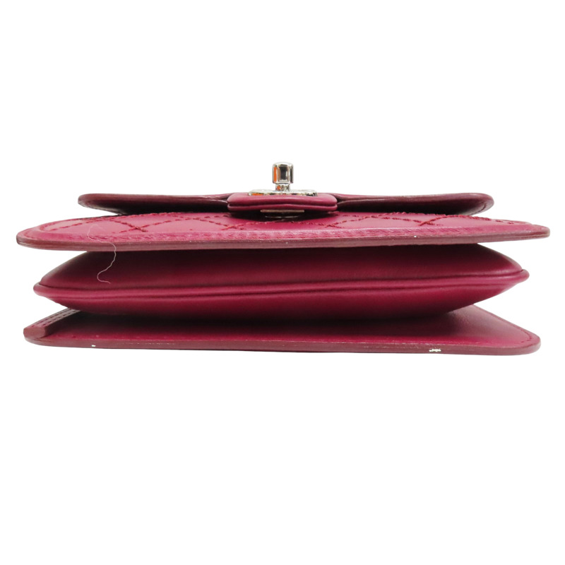 紅色 牛皮 鏈背包 銀釦【CHANEL 香奈兒】-3