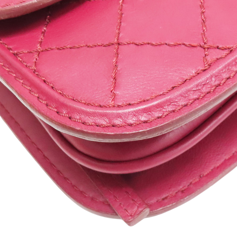 紅色 牛皮 鏈背包 銀釦【CHANEL 香奈兒】-10