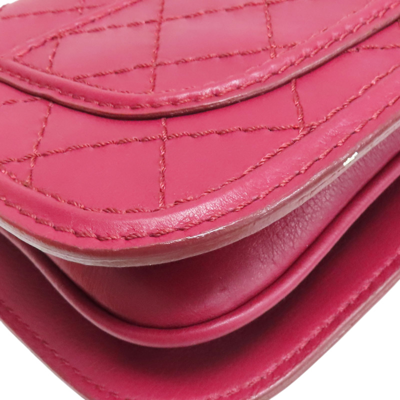 紅色 牛皮 鏈背包 銀釦【CHANEL 香奈兒】-12