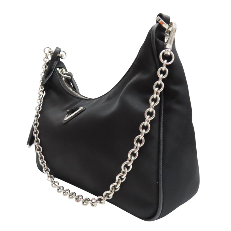 黑色 尼龍 肩背包【PRADA 普拉達】 1BH204-2