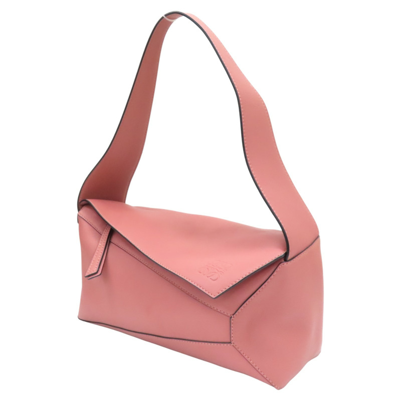 粉色 牛皮 Puzzle Hobo 肩背包【LOEWE 羅威】 A510.J67.X01-2