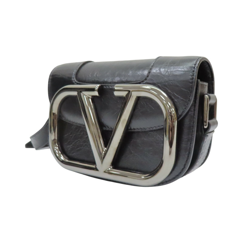 黑色 牛皮 Super Vee 肩背包【Valentino 范倫鐵諾】-2