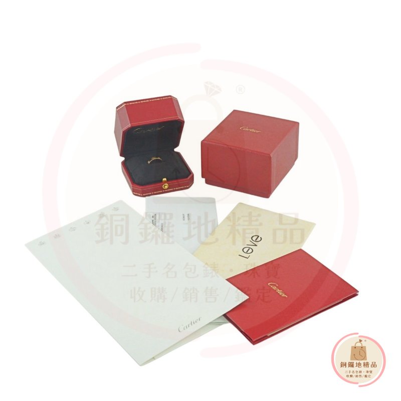 Cartier 卡地亞 LOVE玫瑰金鑲鑽戒指 鑽戒 (附購證)-3