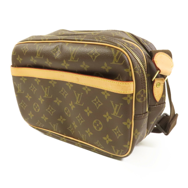 LOUIS VUITTON Monogram Reporter PM金扣肩背袋棕色-2