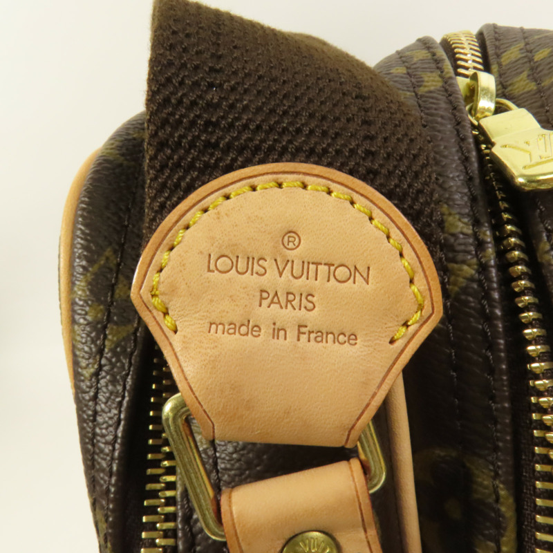 LOUIS VUITTON Monogram Reporter PM金扣肩背袋棕色-6