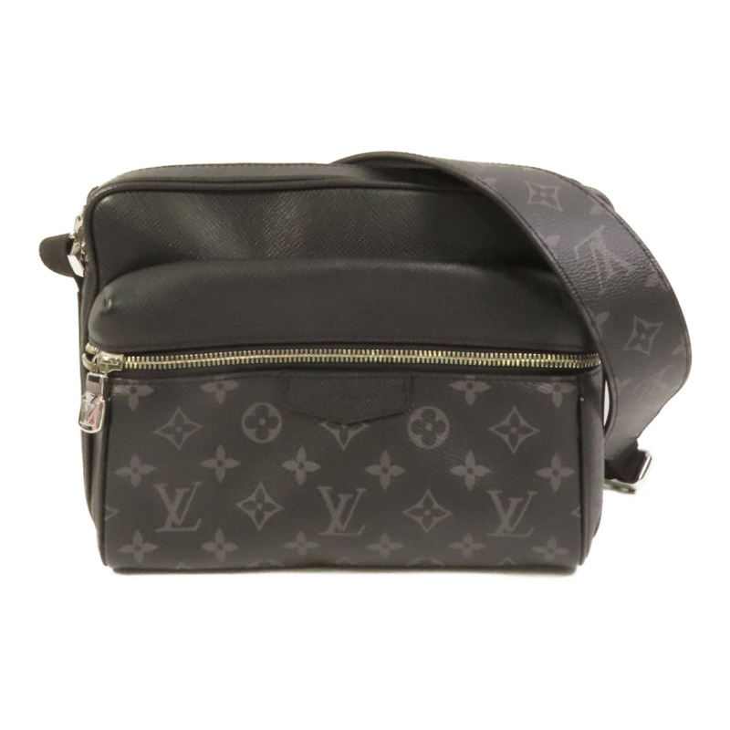 LOUIS VUITTON Monogram Eclipse Outdoor Messenger銀扣肩背袋-0