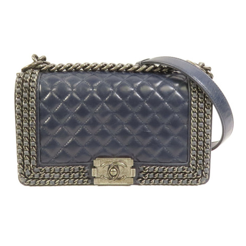 CHANEL 牛皮皮革Boy 25肩背袋