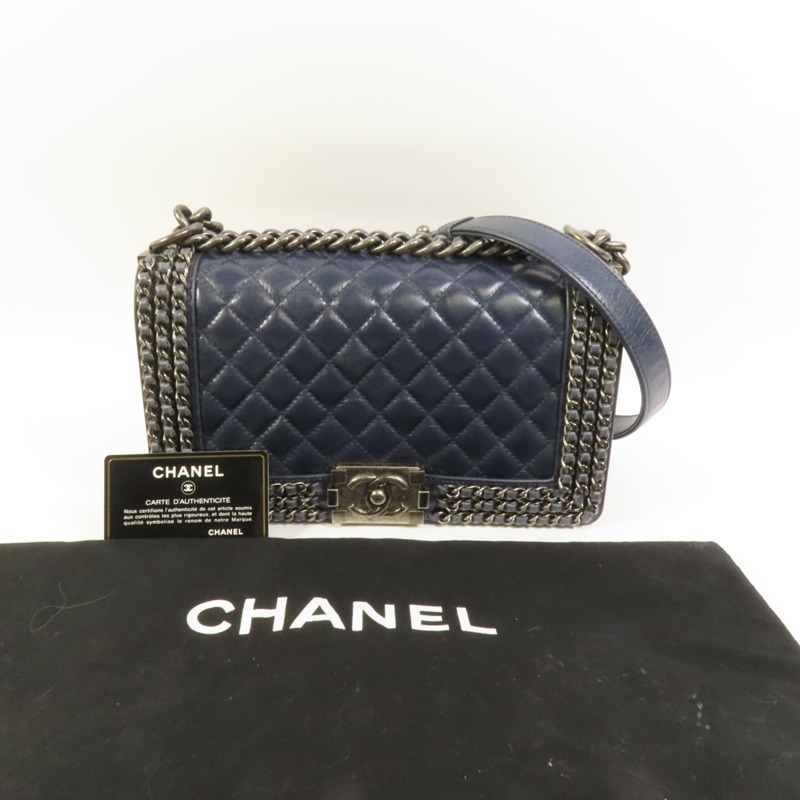 CHANEL 牛皮皮革Boy 25肩背袋-11