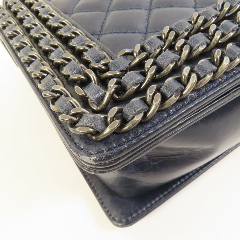 CHANEL 牛皮皮革Boy 25肩背袋-14