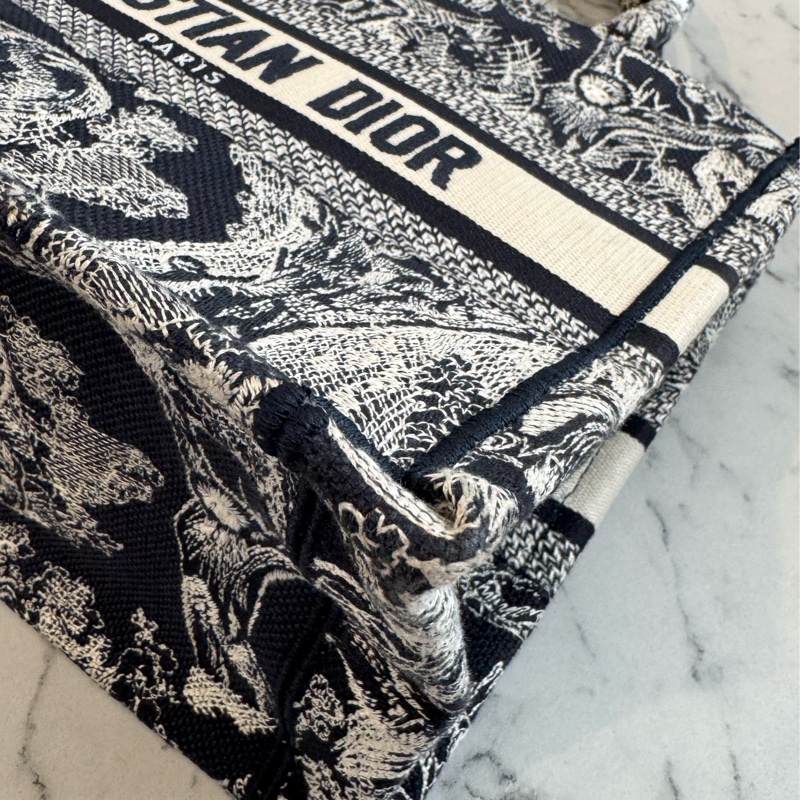 Dior藍刺繡動物系列book tote pm 最好用的尺寸-7