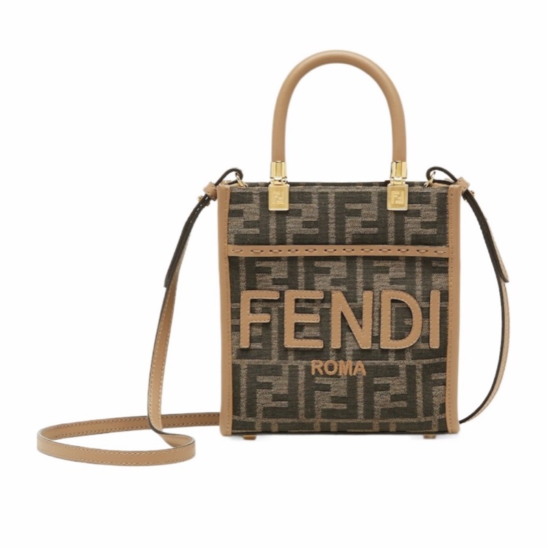 Fendi 女士 Sunshine迷你徽標單肩包均碼碼MINI、16.5cm*6cm*17.5cm-0