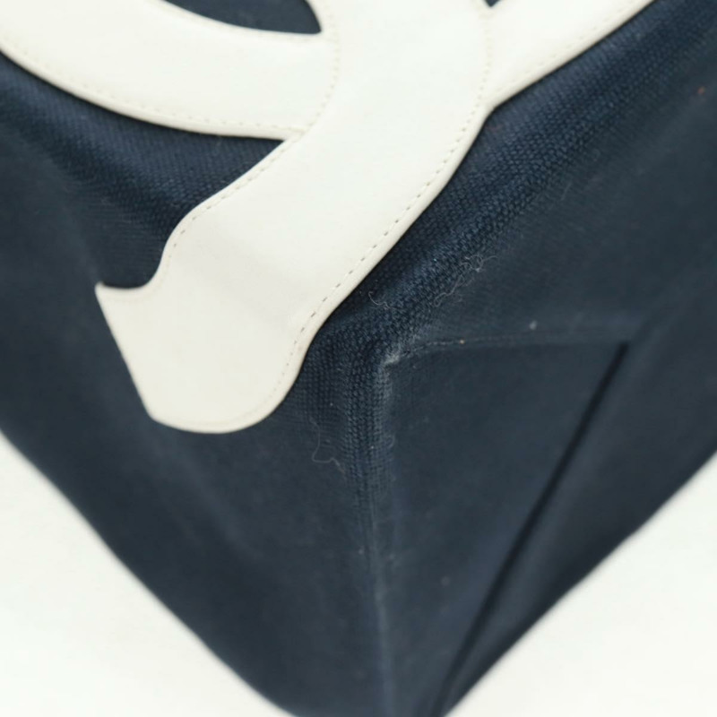 【日本直送】香奈兒 (CHANEL) 5號帆布鏈條手提包,海軍藍銀色雙C標誌,正品編號162898V-7