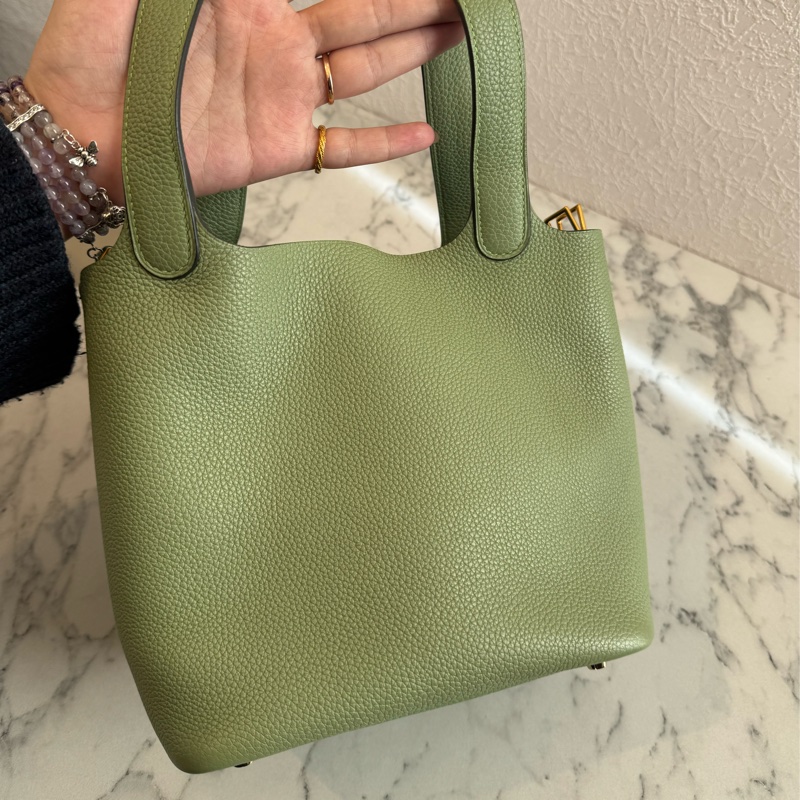 Hermes牛油果綠金釦picotin18 超好看超顯白-3