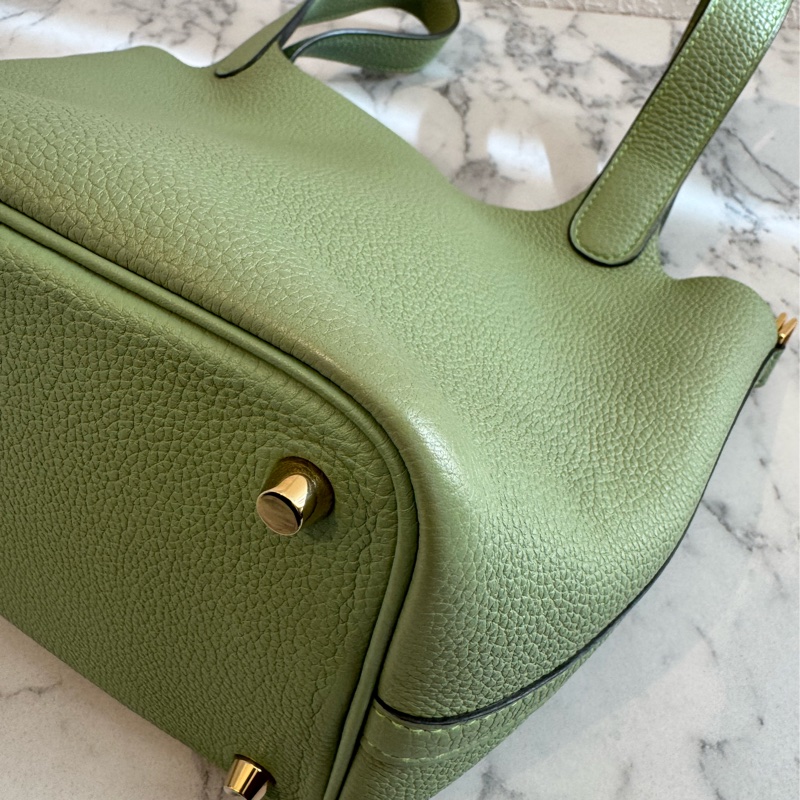 Hermes牛油果綠金釦picotin18 超好看超顯白-6