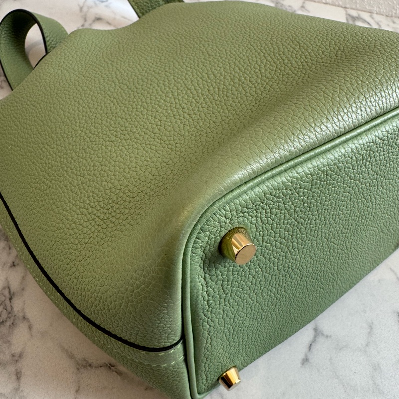 Hermes牛油果綠金釦picotin18 超好看超顯白-7