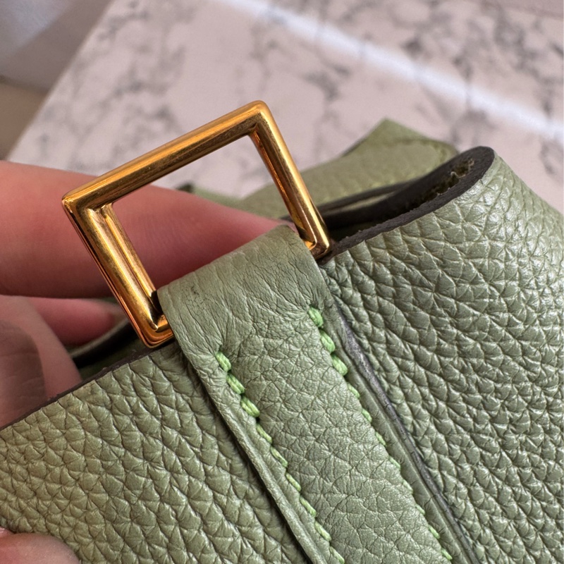 Hermes牛油果綠金釦picotin18 超好看超顯白-11