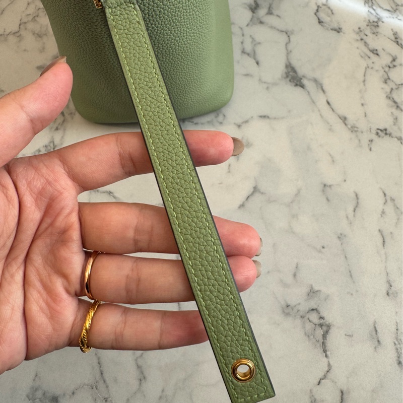 Hermes牛油果綠金釦picotin18 超好看超顯白-14