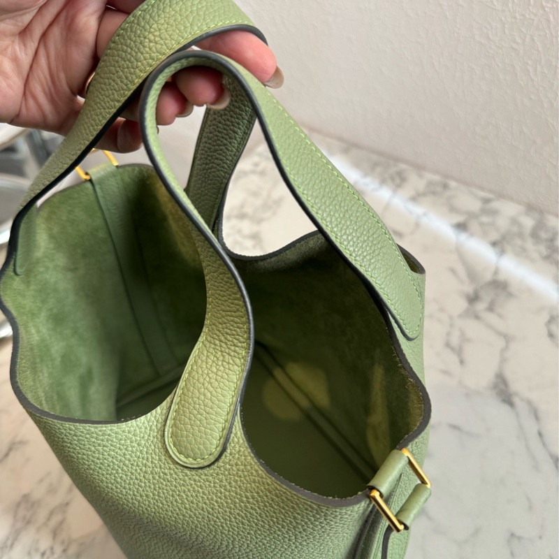 Hermes牛油果綠金釦picotin18 超好看超顯白-25
