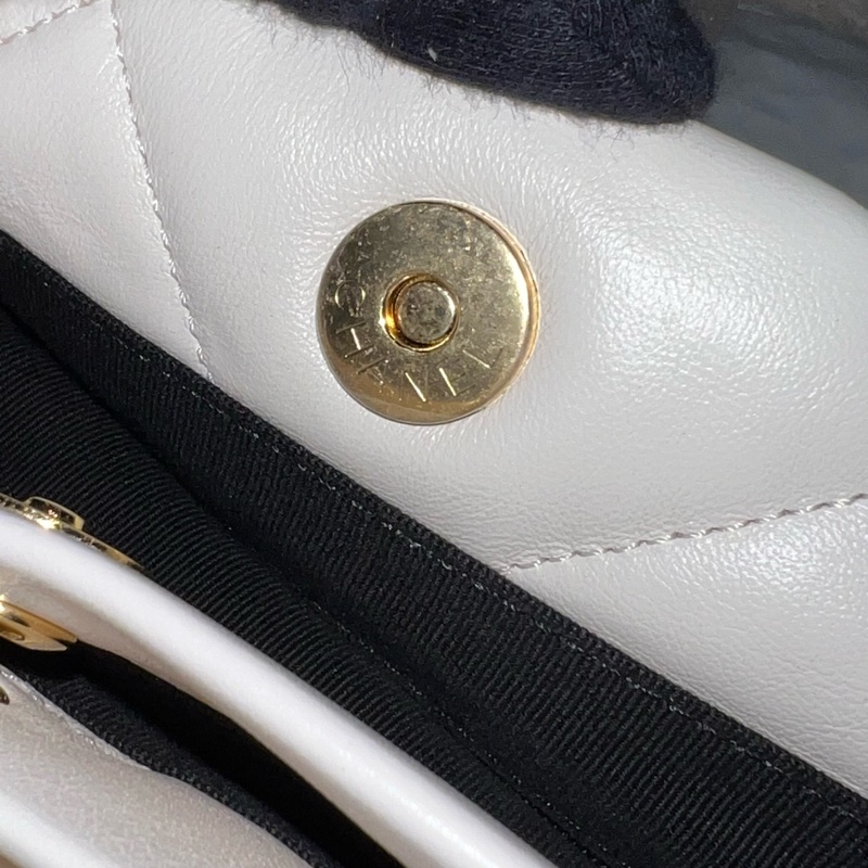 Chanel 22b hobo 鏈條包(白金)-24