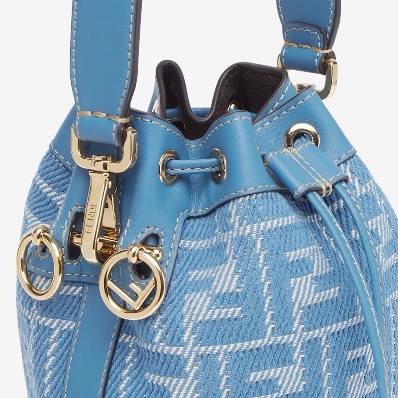 Fendi 女士 藍色牛仔效果迷你包均碼碼MINI、14cm*12cm*18cm-3