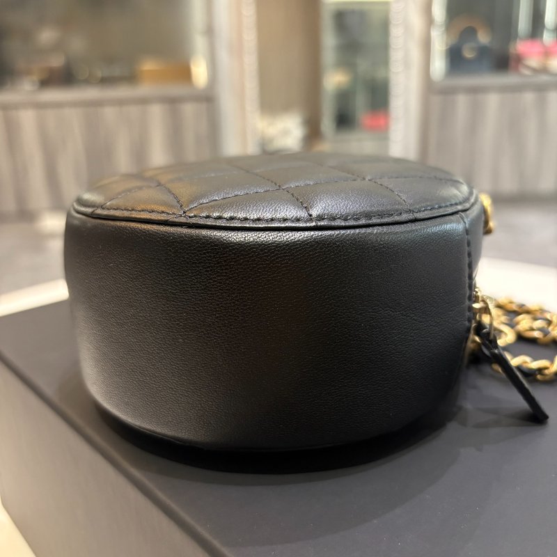 *SHIHNA名牌精品* CHANEL AP1449 黑金 MINI COCO 金球圓餅包 保卡款-7
