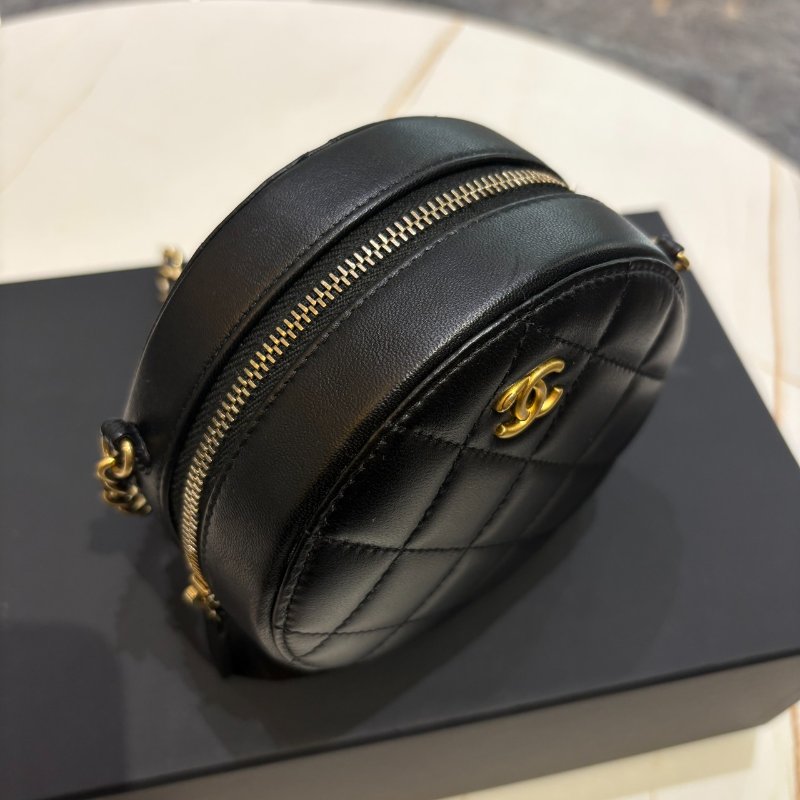 *SHIHNA名牌精品* CHANEL AP1449 黑金 MINI COCO 金球圓餅包 保卡款-9