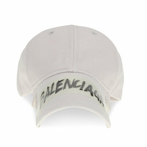【Balenciaga 巴黎世家】Masking Tape Cap 仿舊 棒球帽 鴨舌帽 帽子 白色 858087410B29017