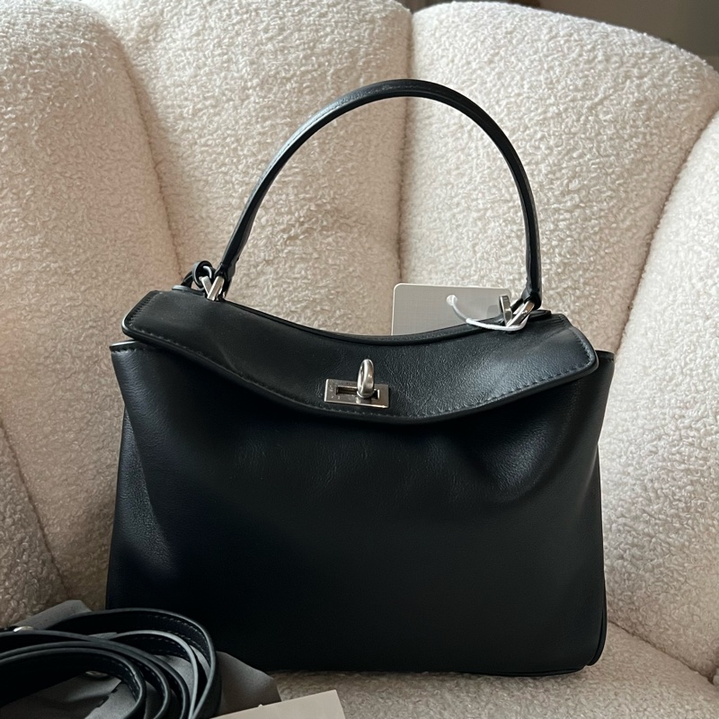 Balenciaga Rodeo 手提包 托特包(附背帶) - mini黑銀-4