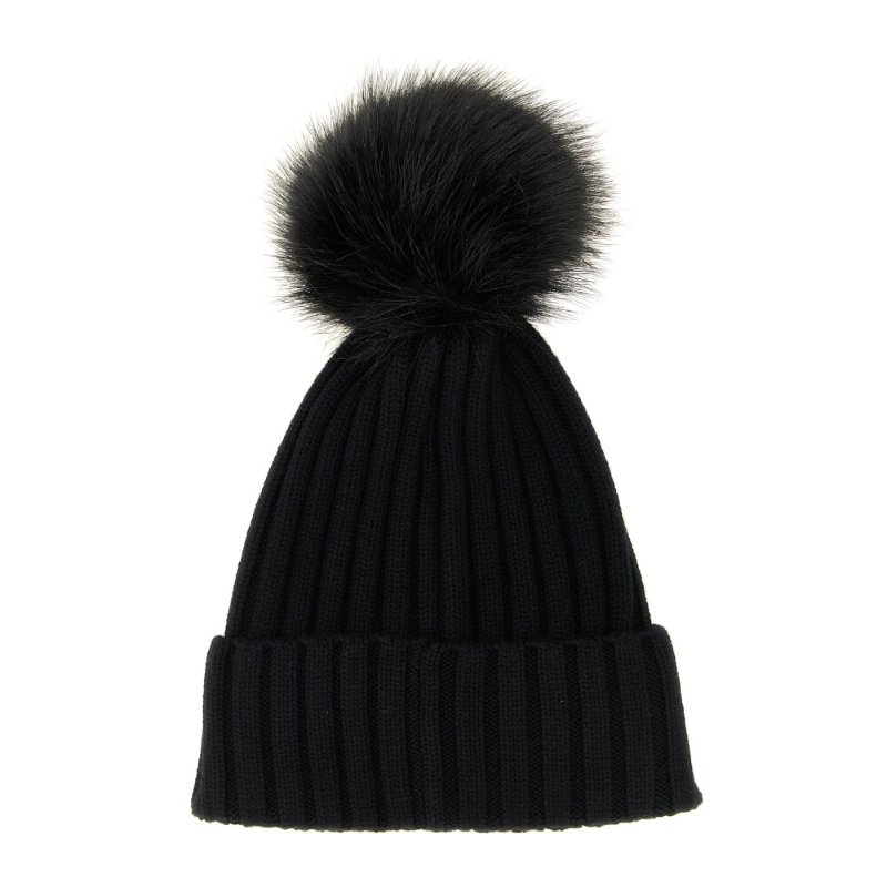 【MONCLER】Wool Beanie Pompom 羊毛 帽子 毛帽 黑色 L10933B00020M1131999-2