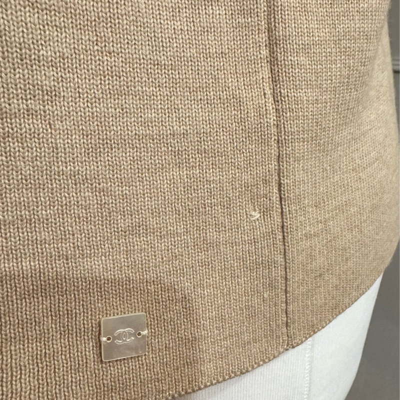 《新歡舊愛》正品CHANEL香奈兒超高領背心毛衣M~L-9