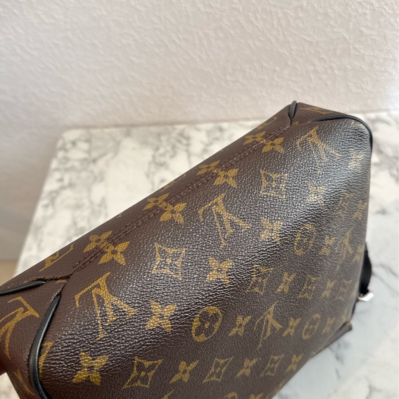 LV M40935咖花紋掀蓋書包斜背包 最好用的❤️-9