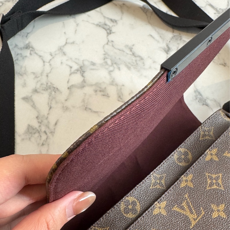 LV M40935咖花紋掀蓋書包斜背包 最好用的❤️-16