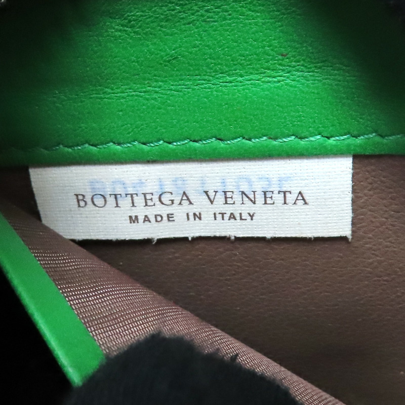 綠色 編織牛皮 拉鍊長夾【BOTTEGA VENETA 寶緹嘉】-10