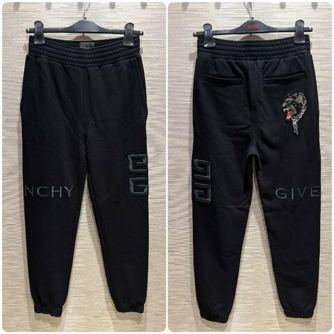 💎Han's house精品服飾💎GIVENCHY 紀梵希 Logo 立體 刺繡 長褲 縮口 棉褲