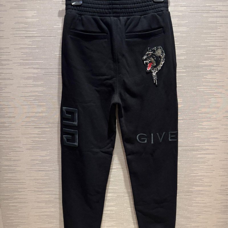 💎Han's house精品服飾💎GIVENCHY 紀梵希 Logo 立體 刺繡 長褲 縮口 棉褲-1