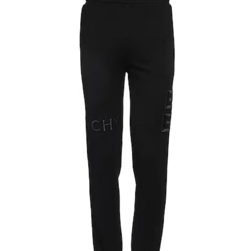 💎Han's house精品服飾💎GIVENCHY 紀梵希 Logo 立體 刺繡 長褲 縮口 棉褲-2