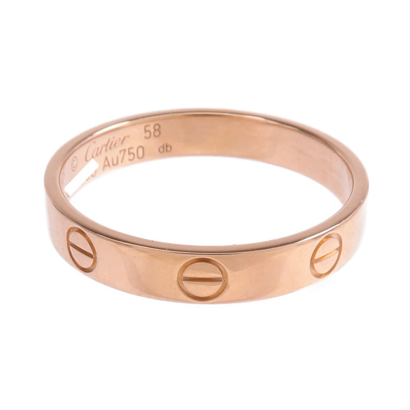 CARTIER 18K玫瑰金Mini Love Ring戒指Cartier#58/US#8.25-3