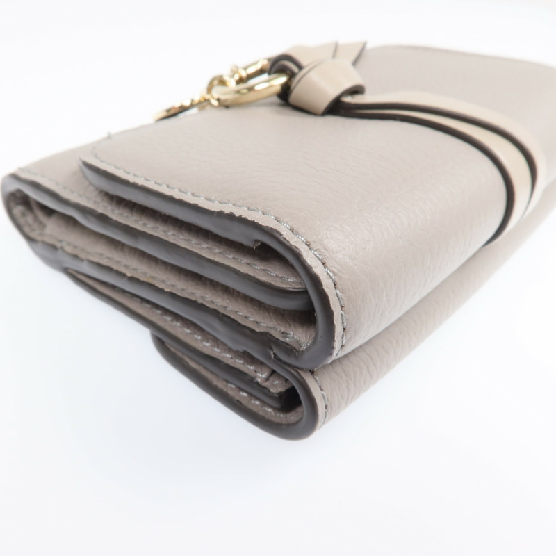Chloe 牛皮皮革Wallet金扣錢包-12