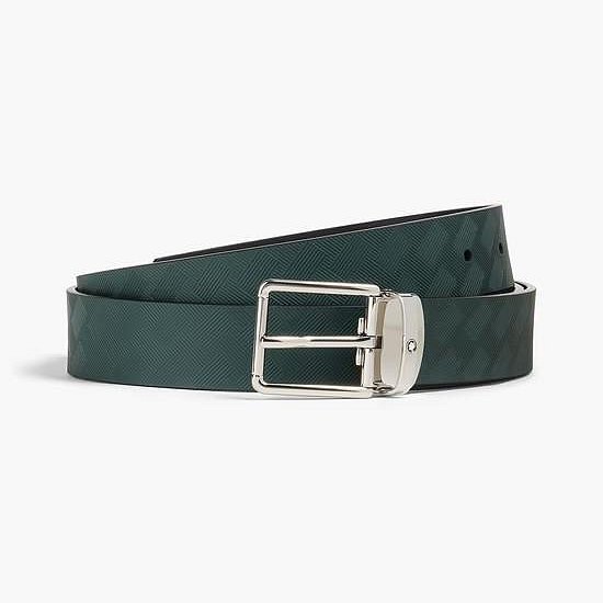 💎Han's house精品服飾💎MONTBLANC 萬寶龍 雙面皮帶 寬3.5  可自行剪短 原價11100-3