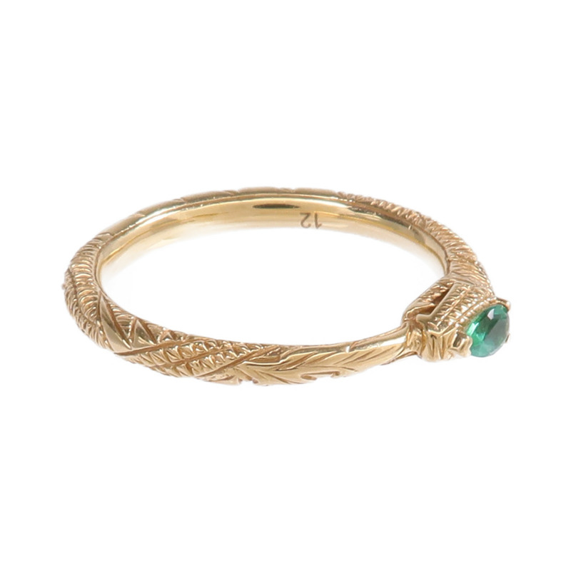 GUCCI 18K黃金Ouroboros戒指US#6-3