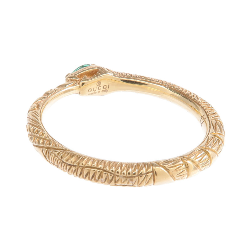 GUCCI 18K黃金Ouroboros戒指US#6-4