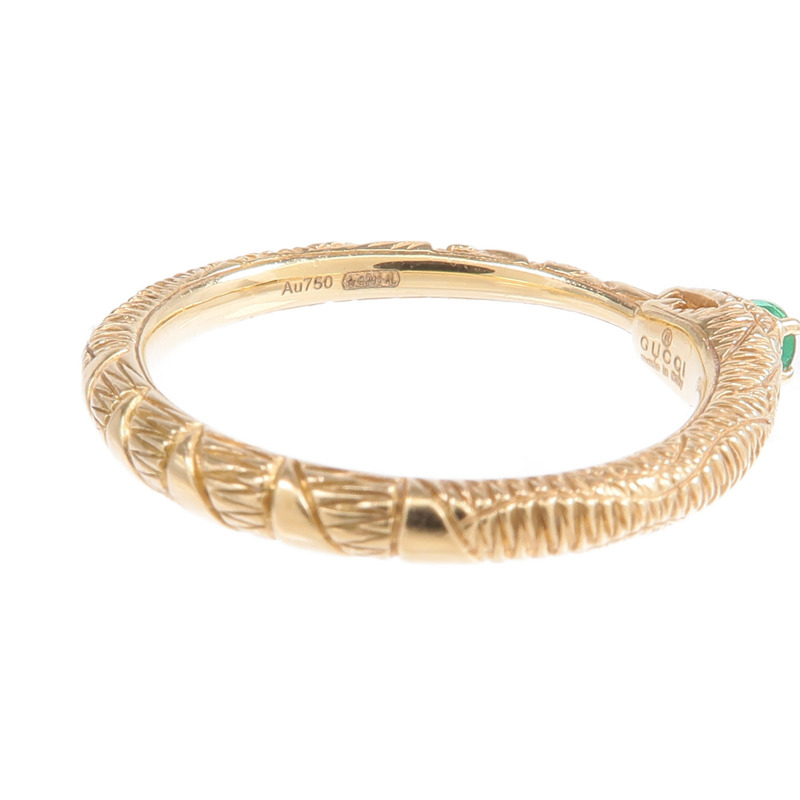 GUCCI 18K黃金Ouroboros戒指US#6-6