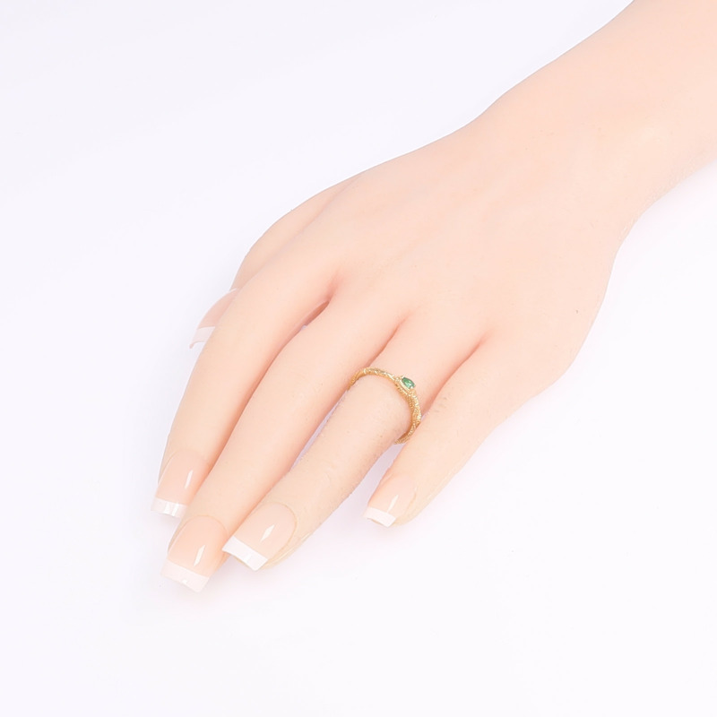 GUCCI 18K黃金Ouroboros戒指US#6-8