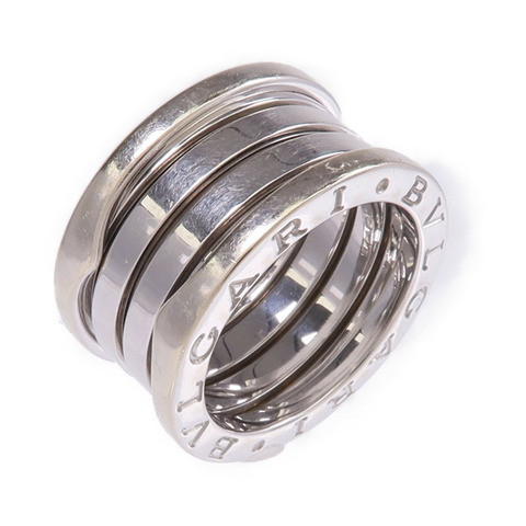 BVLGARI 18K白金B.zero1 4 Band戒指Bvlgari#48/US#4.25