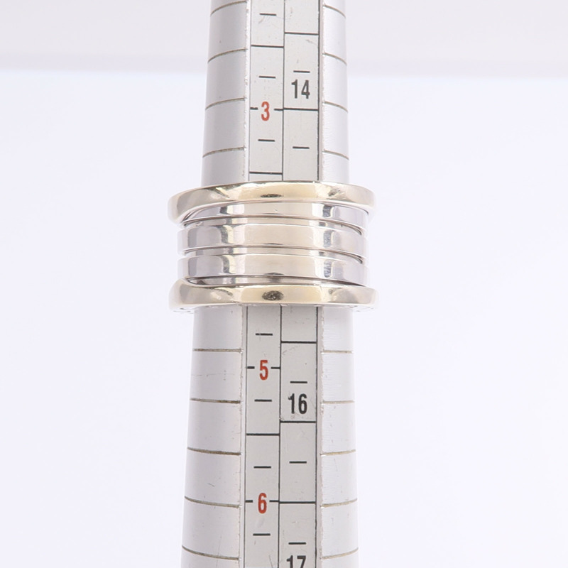 BVLGARI 18K白金B.zero1 4 Band戒指Bvlgari#48/US#4.25-5