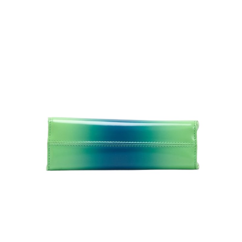 Ferragamo Wanda 迷你手提包 附肩帶 藍綠漸變色-4